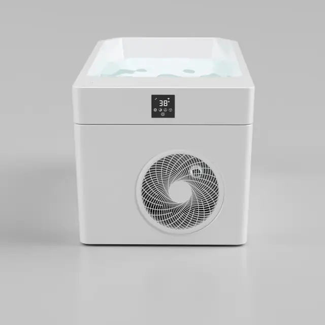 Integrated ice-bath unit with built-in chiller and digital controller