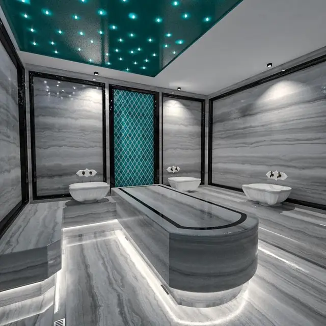 Design concept: marble hammam with fibre-optic ceiling